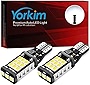 Yorkim 921 LED Bulb 912 led reverse lights High Power 2835 21-SMD Chips Extremely Bright Error Free T15 led bulb Backup Light Bulbs 906 904 902 W16W 921 led lights for car, 6000K White, Pack of 2