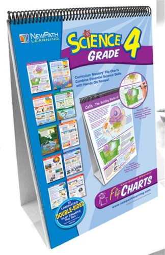 NewPath Learning 10 Piece Science Curriculum Mastery Flip Chart Set, Grade 4