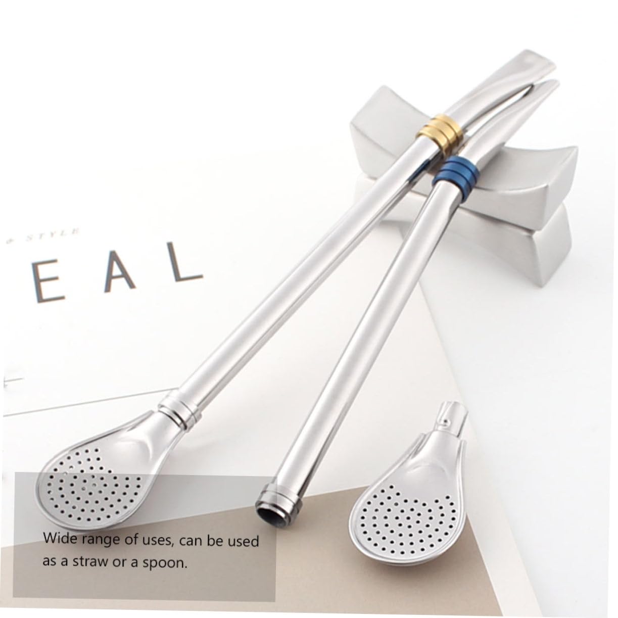 PRETYZOOM 1pc Removable Stainless Steel Straw Spoon Stirrer Straw Stir Spoon Yerba Mate Spoon Bombilla Spoon