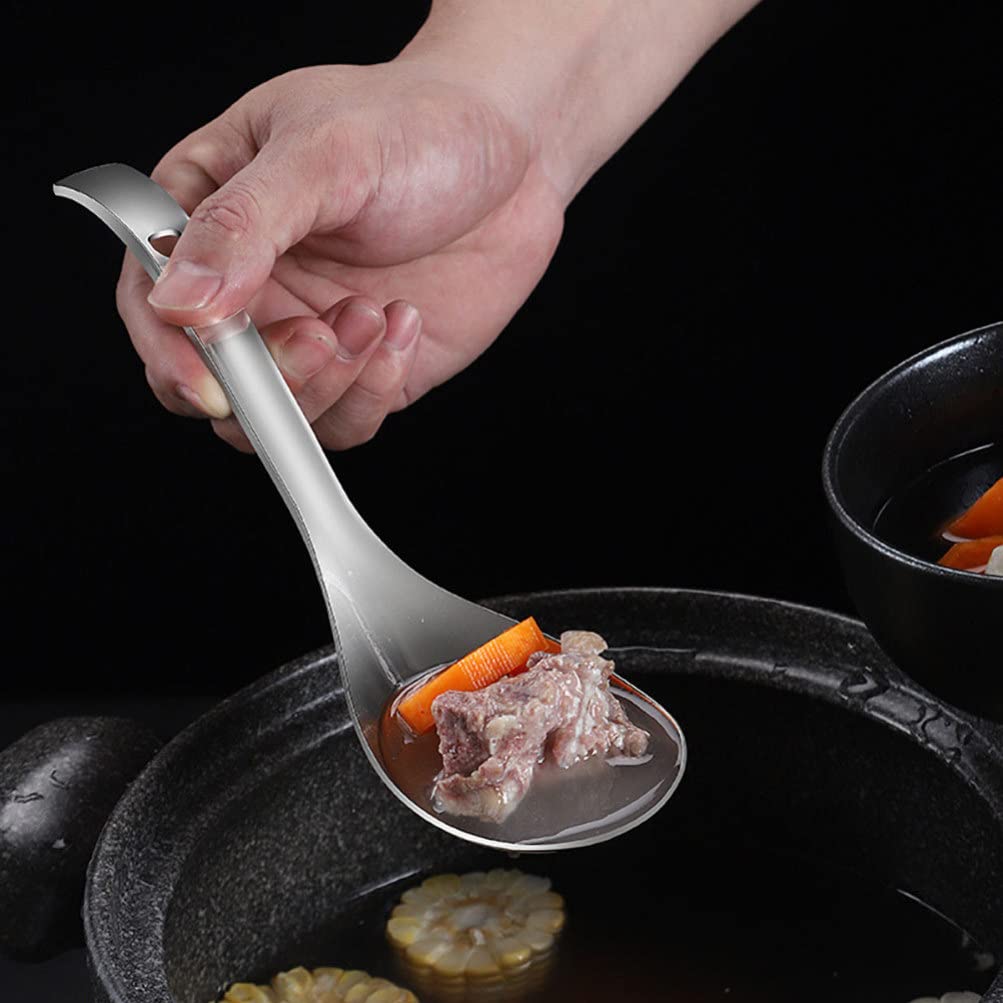 OUNONA 2 Pcs Stainless Steel Rice Spoons Potato Paddle