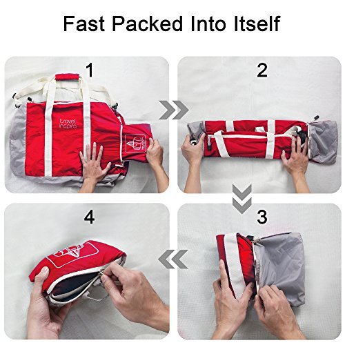 Travel Inspira Foldable Duffel Travel Duffle Bag Collapsible Packable Lightweight Sport Gym Bag