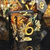 Haxtec DND Dice Set Sharp Edge Resin Dice Set with Dice Case, D and D Dice, Polyhedral D&D Dice Set for Dungeons and Dragons TTRPGs DND Gift