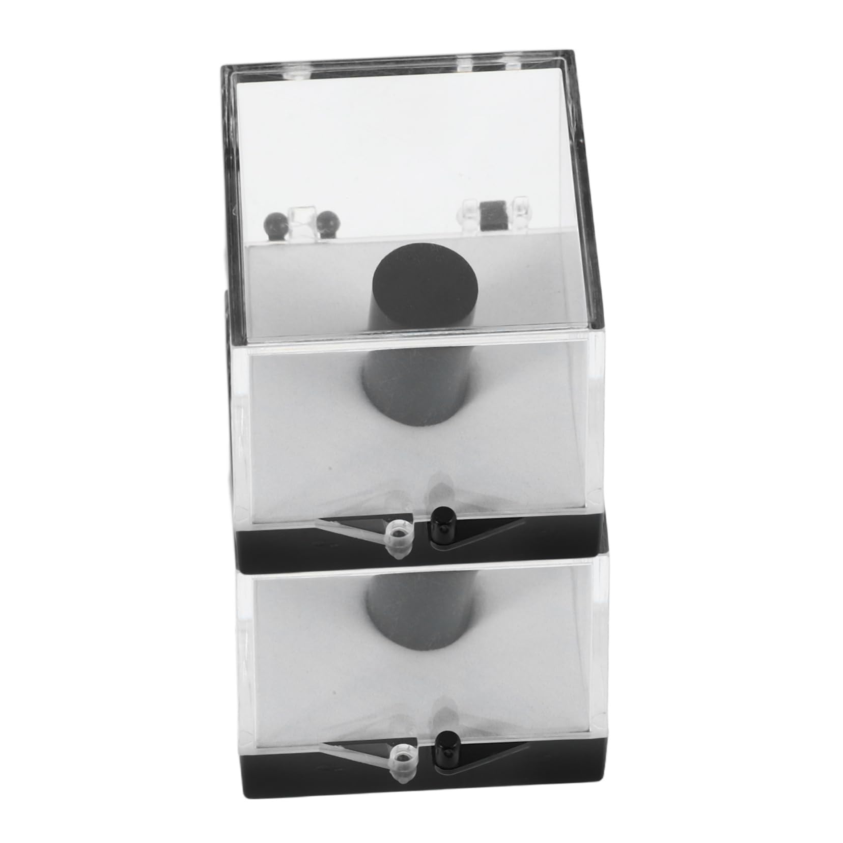 GRIRIW Mineral Crystal Box 2pcs Gemstone Display Cases Lightweight Portable and Modern Design