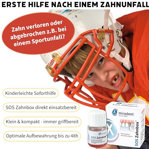 miradent SOS Zahnbox® | Zahnrettungsbox bei Zahnunfällen | Für ausgeschlagene Zähne & Zahnfragmente | Sterile Nährlösung… – Ansicht 2