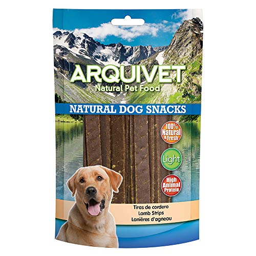 ARQUIVET Straccetti di agnello - 100 gr - Snack 100% naturali per cani - prelibatezze per cani - Prodotto leggero - Molto ricco di sostanze nutritive