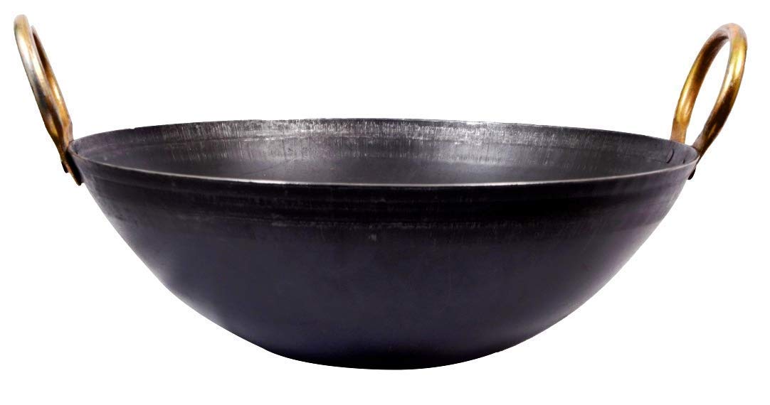 Buy Craftenka Traditional Iron Kadhai Deep Bottom Kadai/Fry Pan/Frying