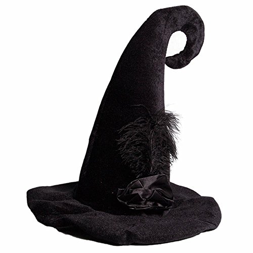 Chiana Farscape Costumes - Loftus Curly Witch with Feather Costume Hat Black One