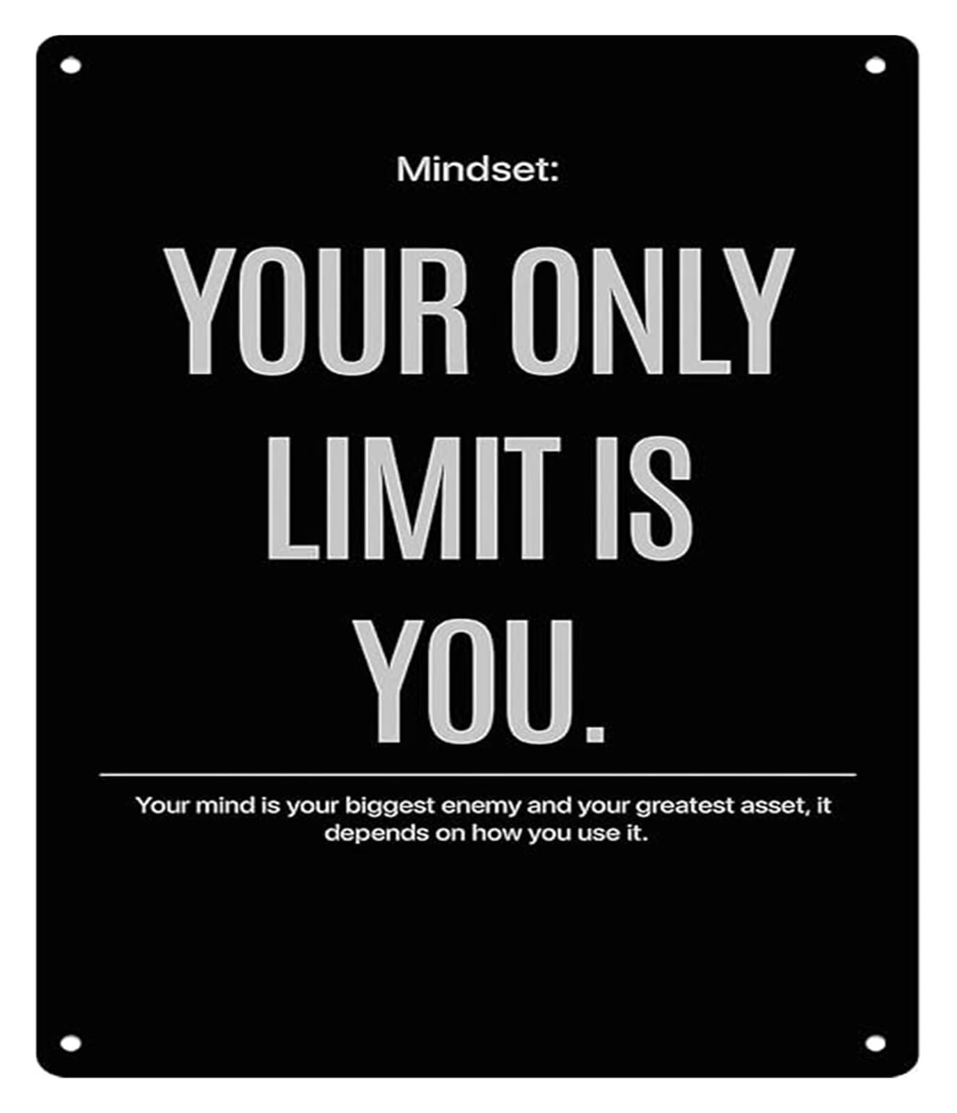 HDKYSWBUEJ Inspirational Quote Metal Sign Your Only Limit Is You for Home Office Gym Study Motivational Decor 8 X 12 in