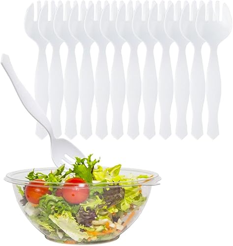 Miniatura 8 de PARTY BARGAINS Cucharas desechables de plástico de 8.75 pulgadas (12 unidades) cuchara blanca resistente, excelente para bodas, servicios de