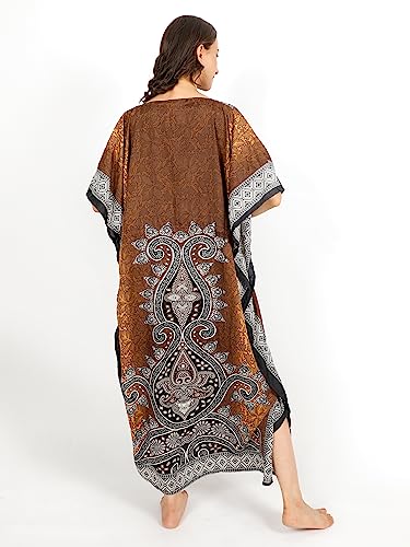 Women African Kaftan Maxi Swimsuit Beach Cover Up Nightwear Loungewear Casual Dress Ladies Dashiki Caftan Free Size…4