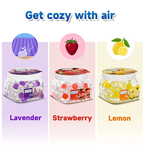 Cleace Odor Eliminator Gel Beads, Crystal Beads Air Freshener | Long Lasting For Bathrooms, Cars, Gym, Boats, House, Rvs & Pet Areas - 8 Ounce, 2 Pack (Lemon) #TOP3