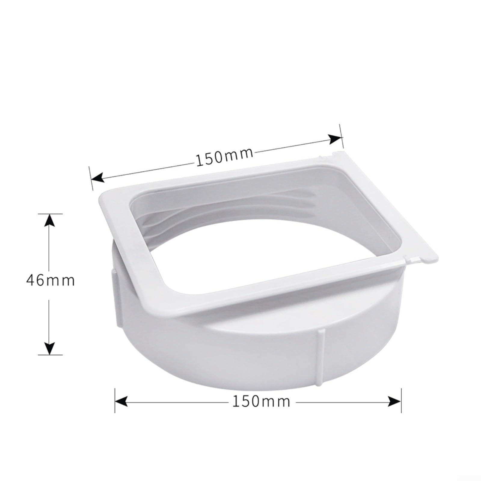 Für midea Tragbares AC-Abluftschlauch-Anschluss-Set, 150 mm Entlüftungsadapter mit 1,5 m flexiblem Schlauch, hitzebeständige PP-ABS-Klimaanlagenteile
