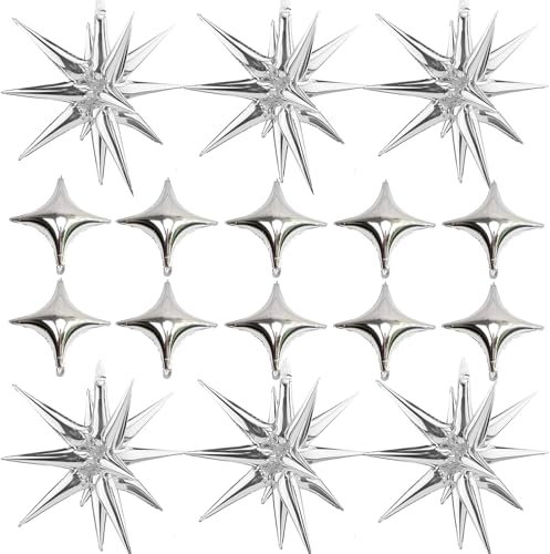 16 Piezas Globos de Estrellas, Globos de Cumpleaños Estrellas