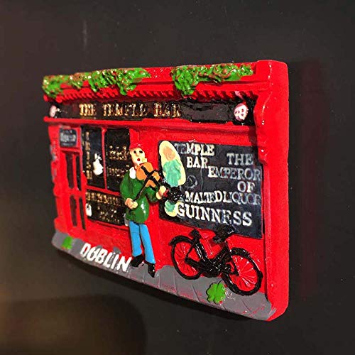 Imán de nevera Dublin Ireland 3D de resina artesanal miniatura 6