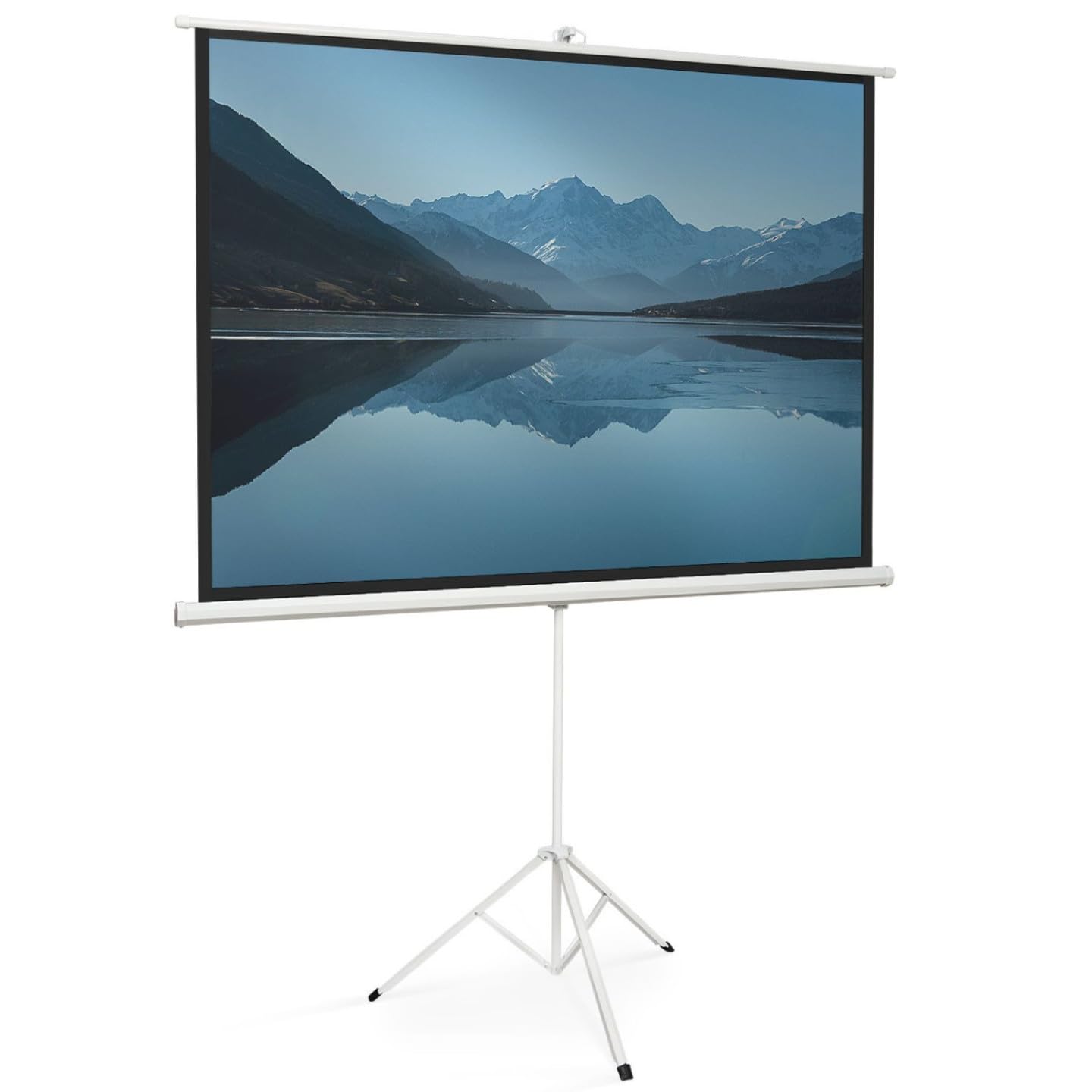 IDMarket - Pantalla de proyección de 84 pulgadas con soporte trípode altura ajustable