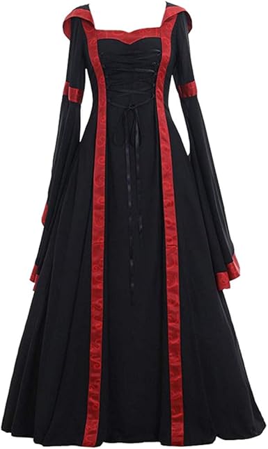 OIOLOYJM Renaissance Costume Women Medieval Sexy Plus Size Witch Vampire Gothic Halloween Costumes Woman 2025 Clothes Dresses