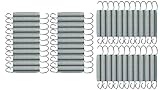 Jumpking Heavy Duty Trampoline Springs 5.5-inch for Trampolines, Stainless Steel Trampoline Replacement Springs (set of 44)
