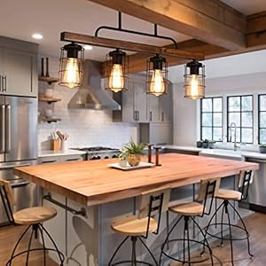 Kitchenislandlightingfarmhousediningroomlightfixturesrusticlinearpendantlightingforkitchenislanddininglivingroomblackmetalwood  Urban Country Home Decor Kitchen island lightingfarmhouse dining room light fixturesrustic linear pendant lighting for kitchen island dining living roomblack metal wood  urban country home decor