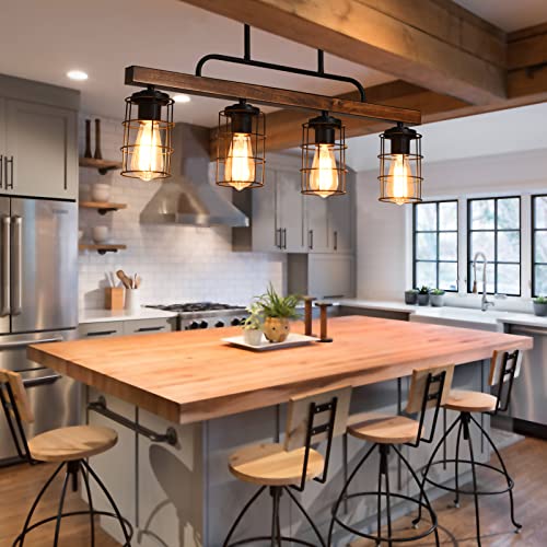 Kitchenislandlightingfarmhousediningroomlightfixturesrusticlinearpendantlightingforkitchenislanddininglivingroomblackmetalwood  Urban Country Home Decor Kitchen island lightingfarmhouse dining room light fixturesrustic linear pendant lighting for kitchen island dining living roomblack metal wood  urban country home decor