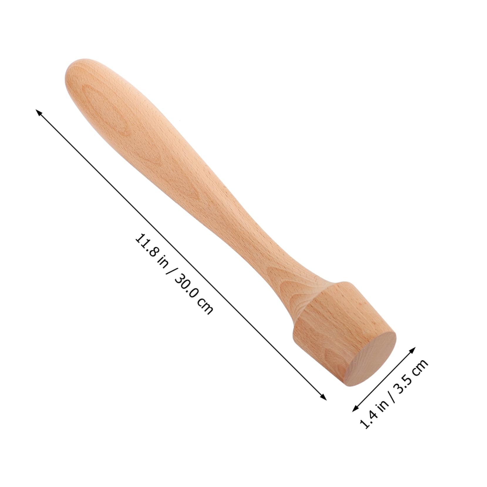 BEBEMOKO Fruit Muddler Drinks Wooden Pestle Ice Mallet Cocktail Muddler Bar Stirring Rod