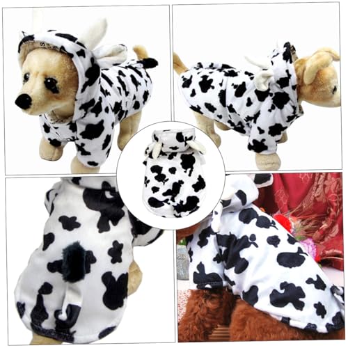Disfraz para perro con estampado de vaca tamaño M miniatura 3