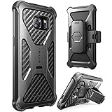 Galaxy S7 Case, i-Blason Prime [Kickstand] Samsung Galaxy S7 2016 Release [Heavy Duty] [Dual Layer] Combo Holster Cover case with [Locking Belt Swivel Clip] (Black)