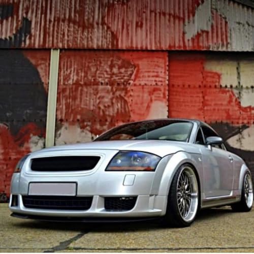 Pour Audi TT Mk1 8N Cupra Becquet de pare-chocs avant Spoiler Lip Kit carrosserie Noir (3 pièces)
