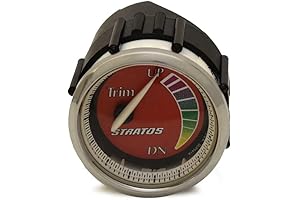 Stratos Boat Trim Gauge GP7856A | Faria Mercury 2" Silver Red Tachometer