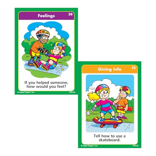 Practicing Pragmatics Fun Deck Flash Cards - Super Duper Educational Learning Toy for Kids