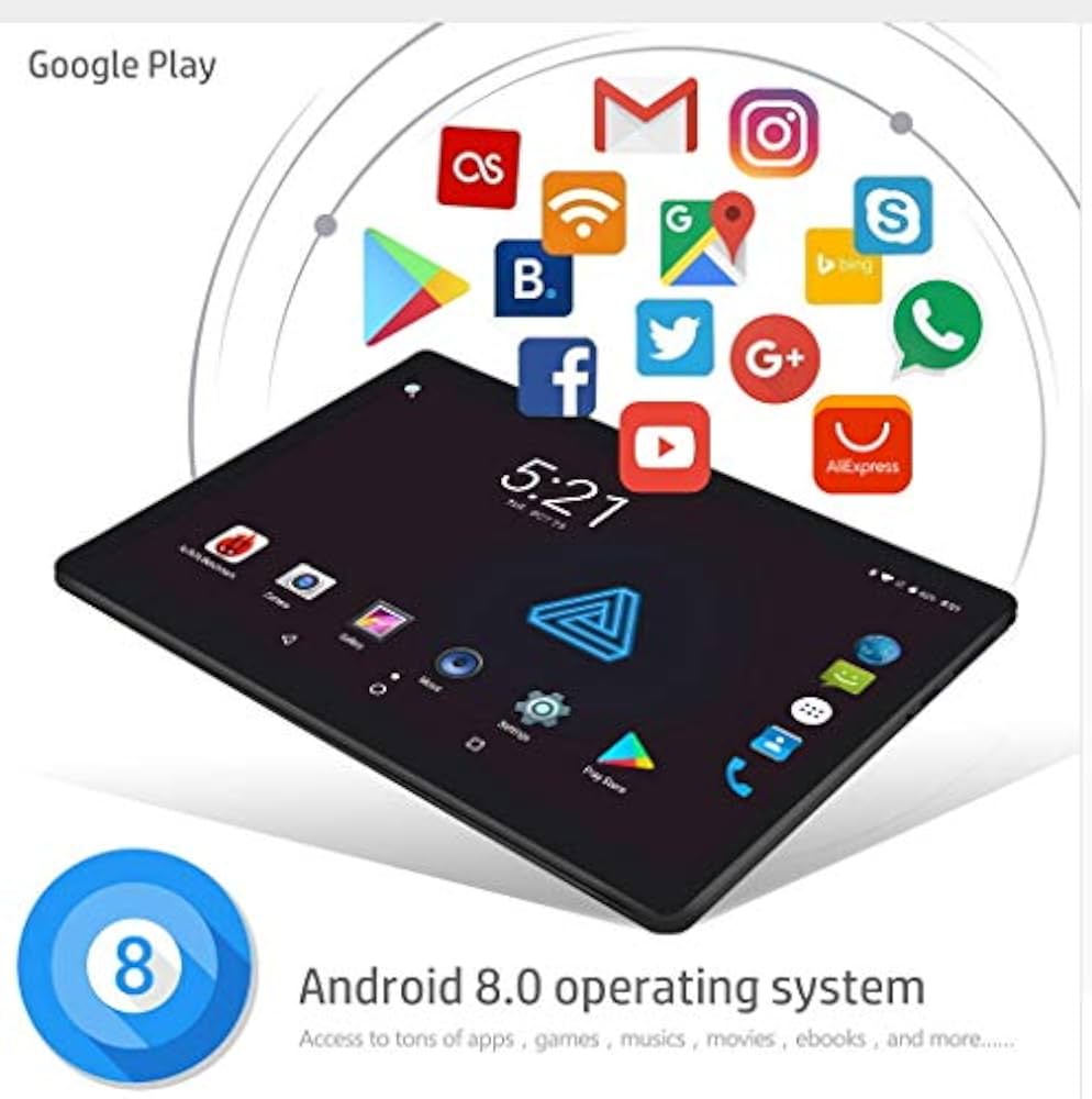 Amazon.co.jp: 2019新しい10.1インチアンドロイド8.0タブレット