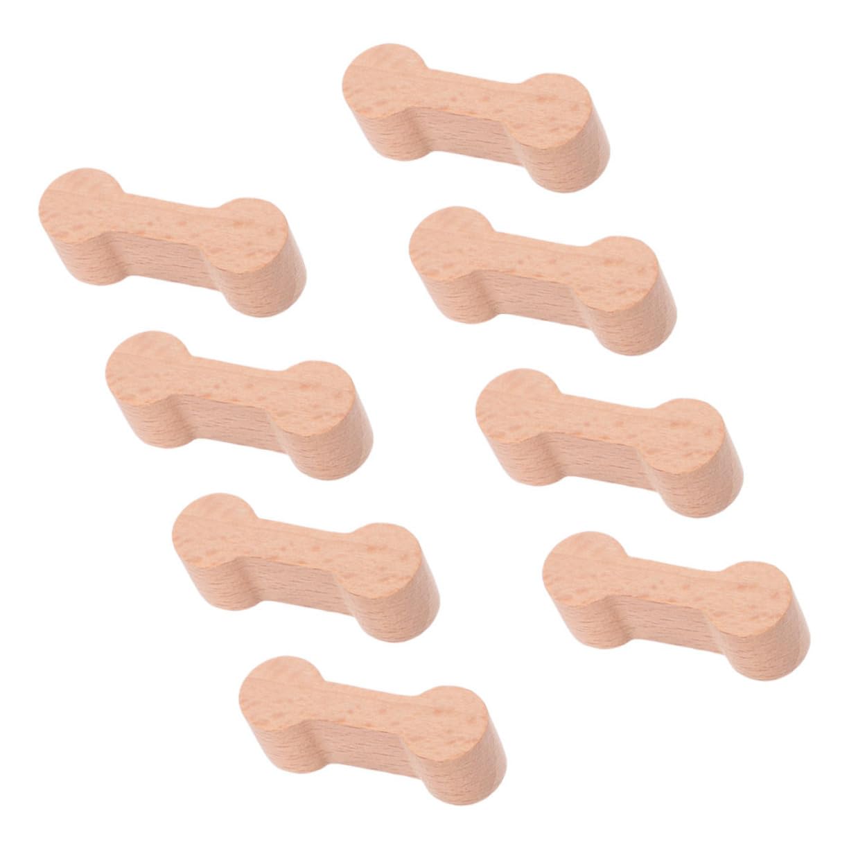 NAMOARLY Enhance Imaginations 8pcs Wooden Train Track Connectors DIY Railway for Boys and Girls