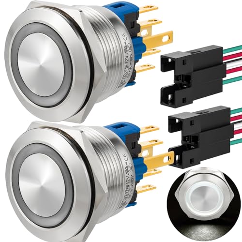 Zjwzjh J22-271/J22-371 22Mm Latching Push Button Switch 12V Dc/Ac Spdt cover