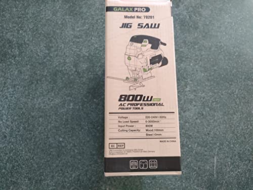 GALAX PRO Jigsaw, 800W 3000 SPM Jig Saw Tool, Max ±45° Bevel Cutting Angle, 6 Adjustable Speeds, 4-Position Orbital Action,Laser Guide, Max Cutting Capacity: 100mm Wood, 10mm Metal 12 GALAX PRO Jigsaw, 800W 3000 SPM Jig Saw Tool, Max ±45° Bevel Cutting Angle, 6 Adjustable Speeds, 4-Position Orbital Action,Laser Guide, Max Cutting Capacity: 100mm Wood, 10mm Metal - Image 12