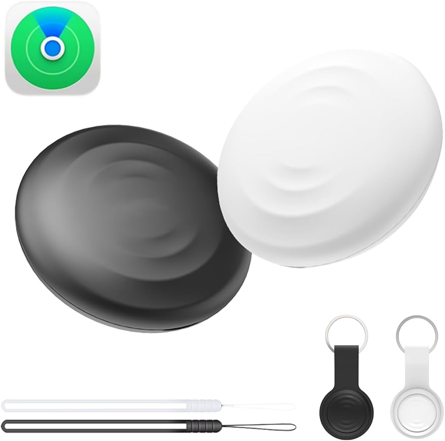 Amazon.co.jp: symoode エアタグ 白黒2個セット 小型 airtag