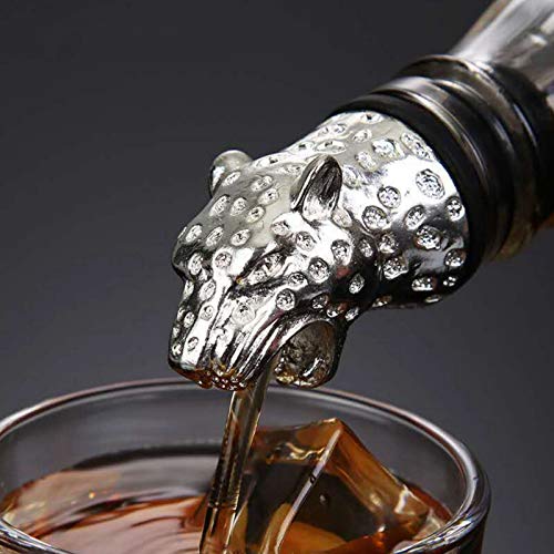 gazechimp Tampas de Vinho em Liga de Liga para Vinho em Forma de Cabeça de Animal Seladoras Protetor