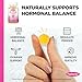 PCOS Gummies for Women Menstrual Cycle & Hormonal Balance, 60 Count Ovarian Support Gummies with Myo-Inositol, Folate and Vitamins, Orange Flavor PCOS Vitamins Gummies Helps Fertility and Ovulation