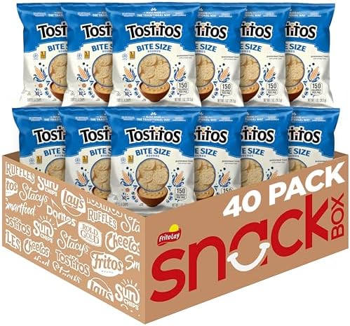 Tostitos Bite Sized Rounds Tortilla Chips, 40 Count (Pack of 1)