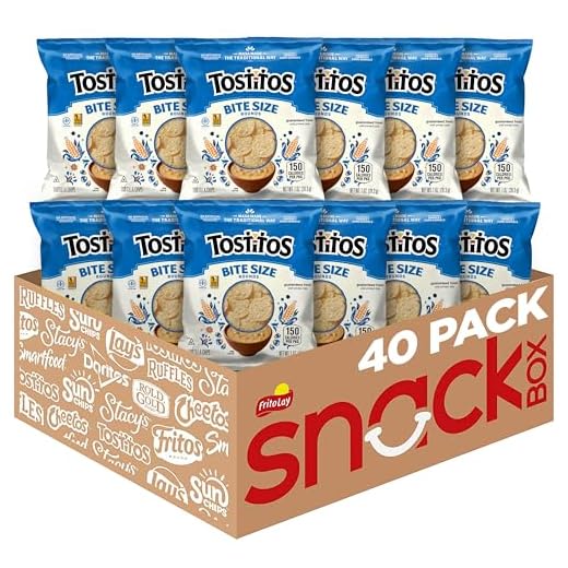 Tostitos Bite Sized Rounds Tortilla Chips, 40 Count (Pack of 1)