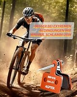 AGPTEK 4X Bremsbeläge Fahrrad, Scheibenbremsbeläge, High Performance Bremsbeläge Disc Brake Pads & Spring (Resin) für Mountainbike Scheibenbremse I Bike Beläge I Bremsbelag (4 Stück), Orange – Ansicht 6