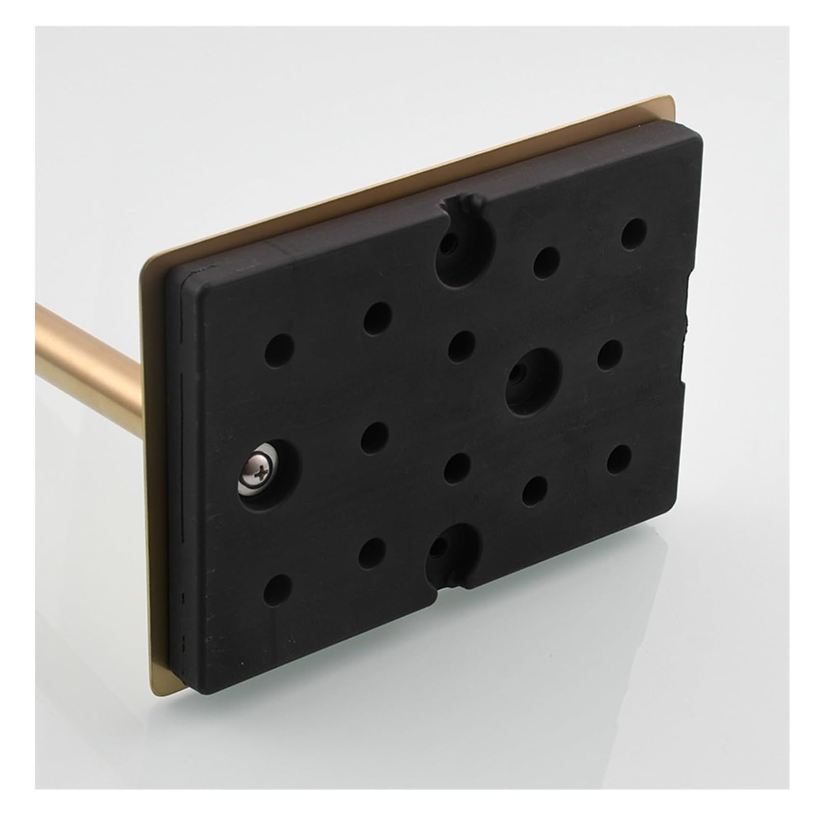 Porta pañuelos Rollo Independiente del Cuarto de baño Acero Inoxidable Tenedor Papel higiénico con la Base Cemento Estante montado en la Pared(Brushed Gold)