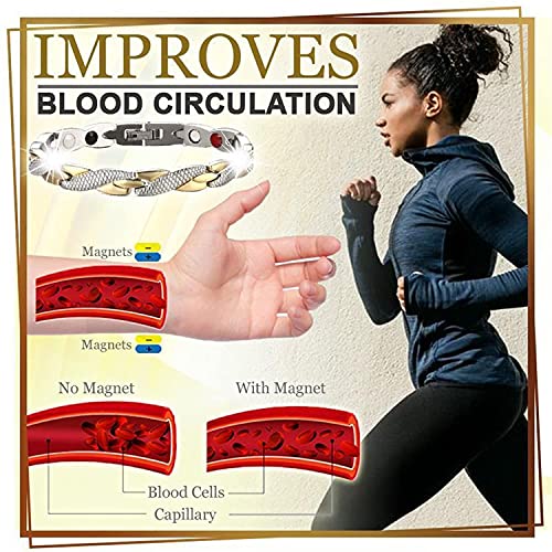 Magnetische armband, 2 stuks, elegante magneetveldtherapie Fit Plus armbanden, anti-vermoeidheids-armband voor mannen en… - Image 6