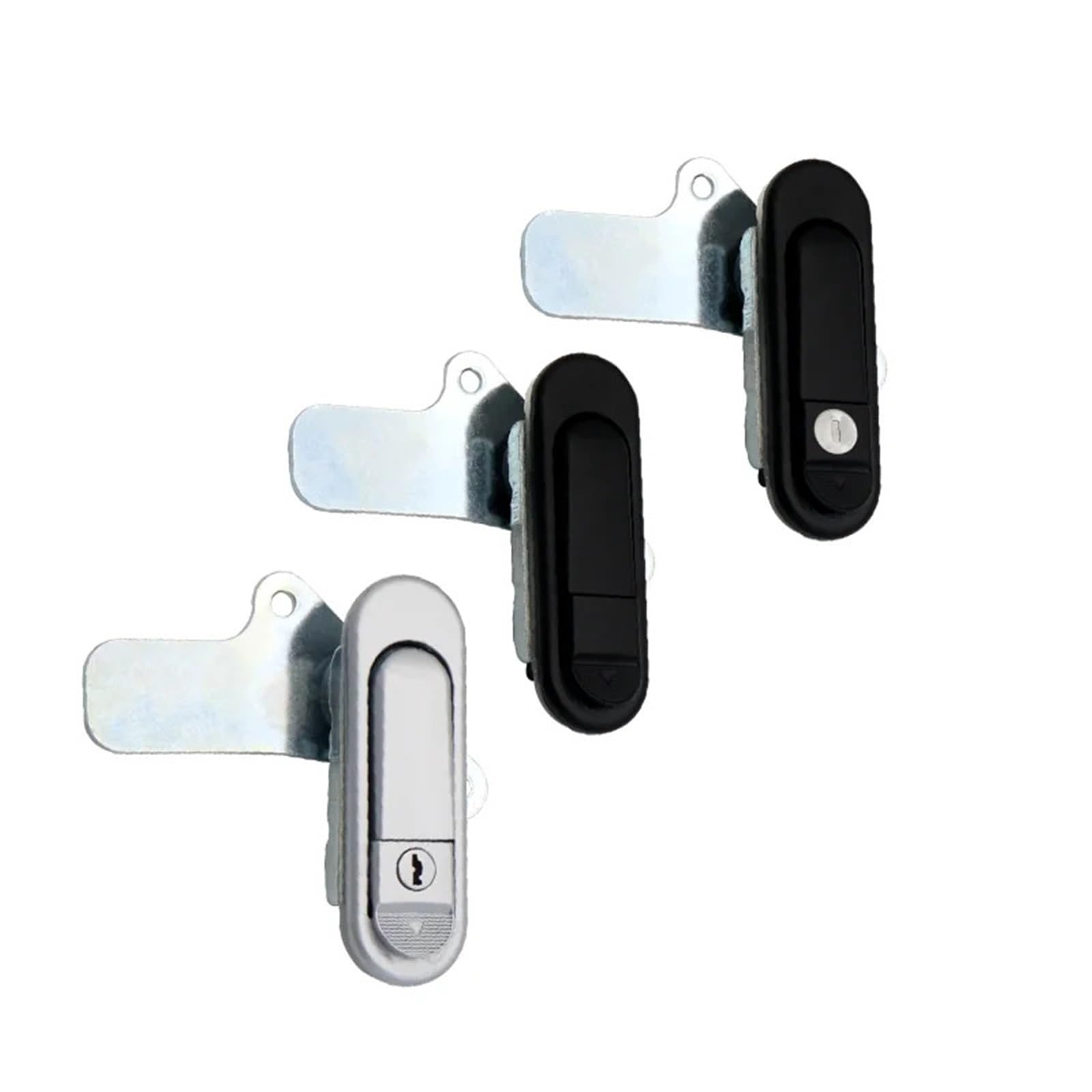 Sxolcoufoh Black No Lock Distribution Box Cabinet Press Type Flat Lock 1Pcs(Black No Lock)