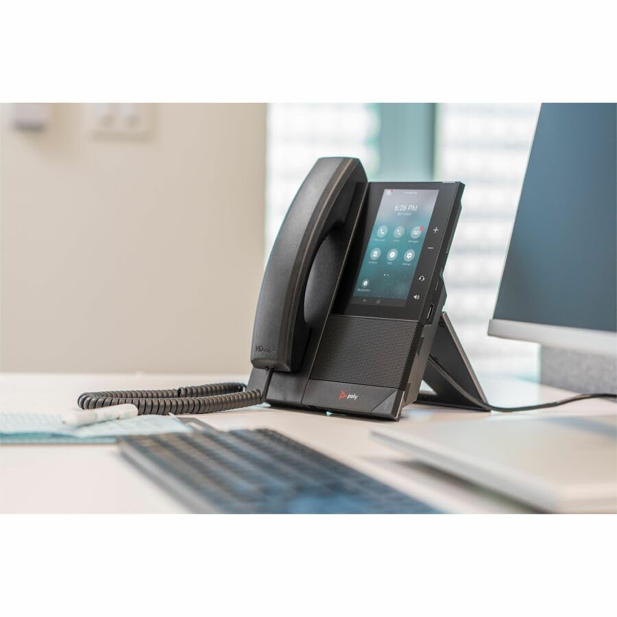 Poly CCX 505 Business Media Phone for Microsoft Teams and PoE-Enabled GSA/TAA - 24 x Total Line - VoIP - 5" LCD - 2 x Network (RJ-45) - PoE Ports