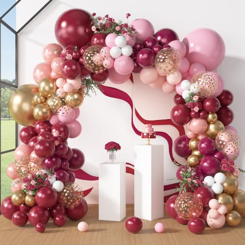 Amandir 162Pcs Burgundy Balloon Garland Arch Kit - image 8