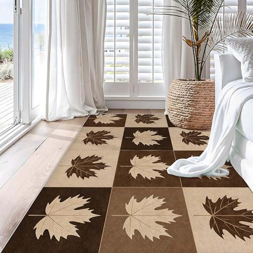 Tapis à poils courts style rustique chic, tissage haute densité - 6