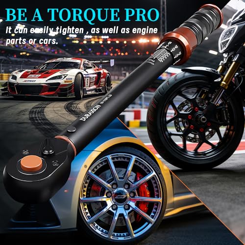 Image of Torque Wrench 3 /8-Inch Drive Dual Range Scales 10-110 Ft-Lb /13.56-149.14Nm | ±3% Precision, 72 tooth Dual-direction Torque Wrenches for Bike, Motorcycle and Car Repair