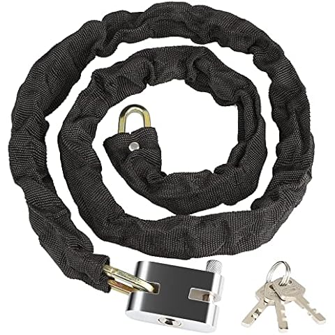 Bike Lock Heavy Duty, [3 Keys] Diyife 1.2m Anti-Theft High Security Chain Lock, Weatherproof Bicycle Lock Padlock for Bike Bicycle, Motorcycle, Scooter, Door, Gate, Fence Cover