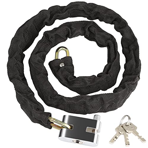Lucchetto Bici Catena, [Extended Version] Diyife Blocco Catena Super Lunga per Bicicletta, Antifurto Catena per Bici, 120cm Lucchetto Sicurezza per Biciclette con 3 Chiave per Bici,Moto, Passeggini