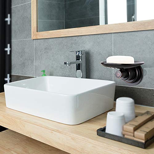 image for JiePai Suction Soap Dish Oil Rubbed Bronze,Super Powerful Vacuum Sucti