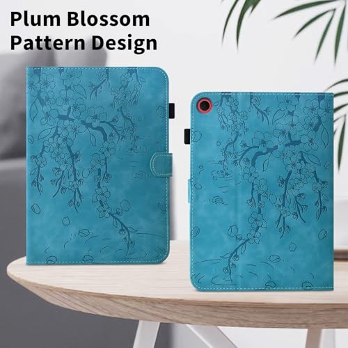 Coque Samsung Galaxy Tab S9 support arrière rigide cuir PU fleur stand